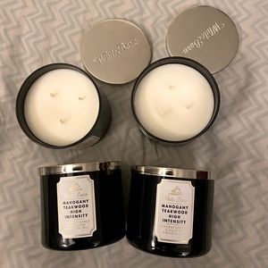 Mahogany teakwood high intensity B&BW candles